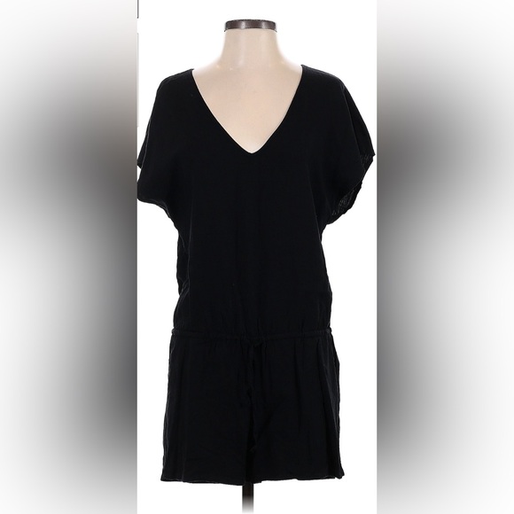 J. Crew Pants - J Crew V-Neck Linen Blend Shorts Romper, Black XL